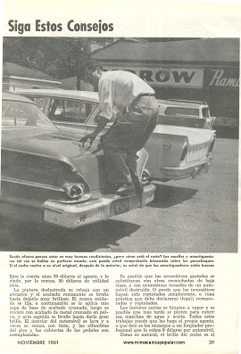 Al Comprar un Automóvil Usado Siga Estos Consejos - Noviembre 1961