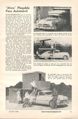 Ático Plegable Para Automóvil - Julio 1954
