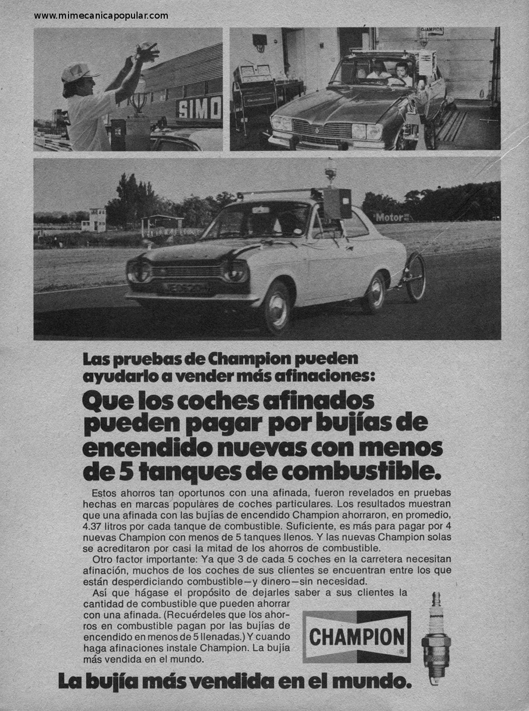 Publicidad - Bujías Champion - Septiembre 1976