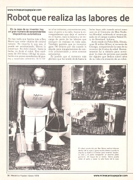 Robot que realiza las labores de la casa - Enero 1979