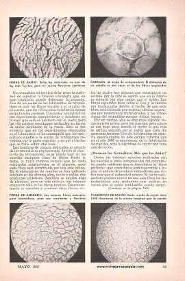 La ciencia estudia los textiles para hacer neumáticos más duraderos - Mayo 1957