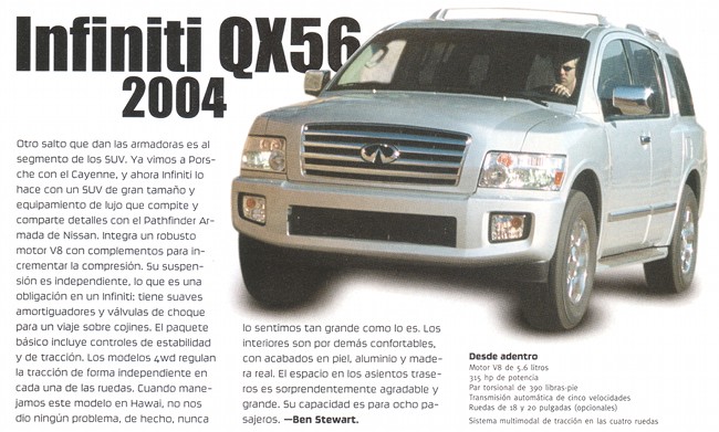 Infiniti QX56 - Marzo 2004