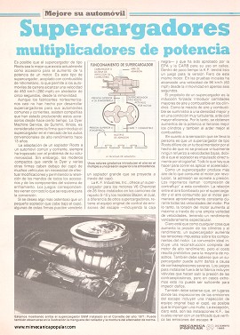 Mejore su automóvil: Supercargadores multiplicadores de potencia - Diciembre 1988