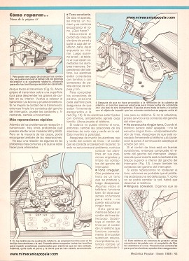 Cómo reparar su teléfono - Enero 1988