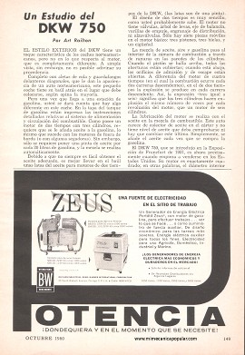 Un Estudio del DKW 750 - Octubre 1960