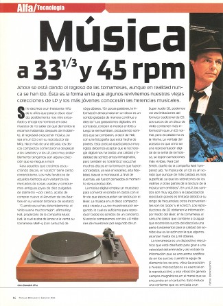 Música a 33 1/3 y 45 rpm - Enero 2004