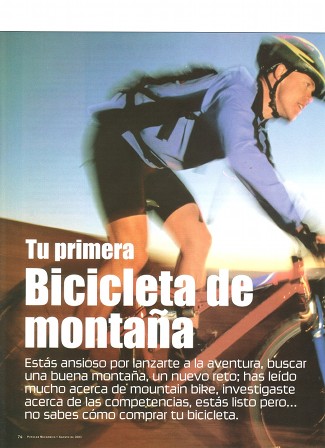 Tu primera bicicleta de montaña - Agosto 2003