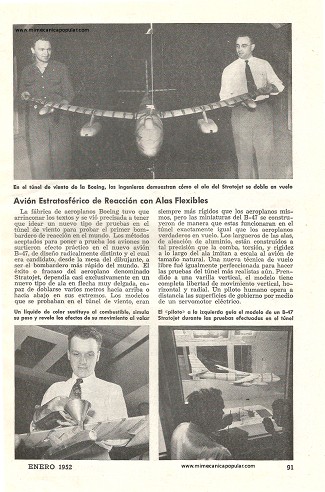 Avión Estratosférico de Reacción con Alas Flexibles - Enero 1952