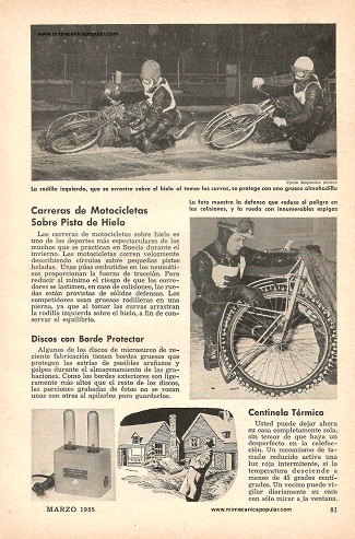 Carreras de Motocicletas Sobre Pista de Hielo - Marzo 1955