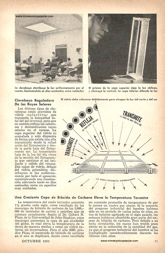 Claraboya reguladora de los rayos solares - Octubre 1953
