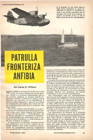 Patrulla Fronteriza Anfibia - Febrero 1950