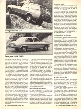 Los Peugeot del 82 -Enero 1982
