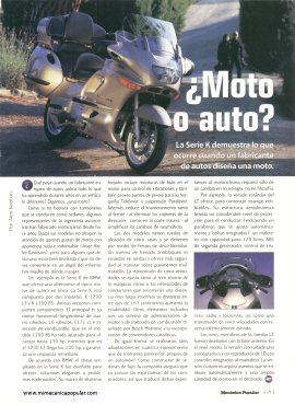 ¿Moto o auto? Serie K BMW - Junio 2000
