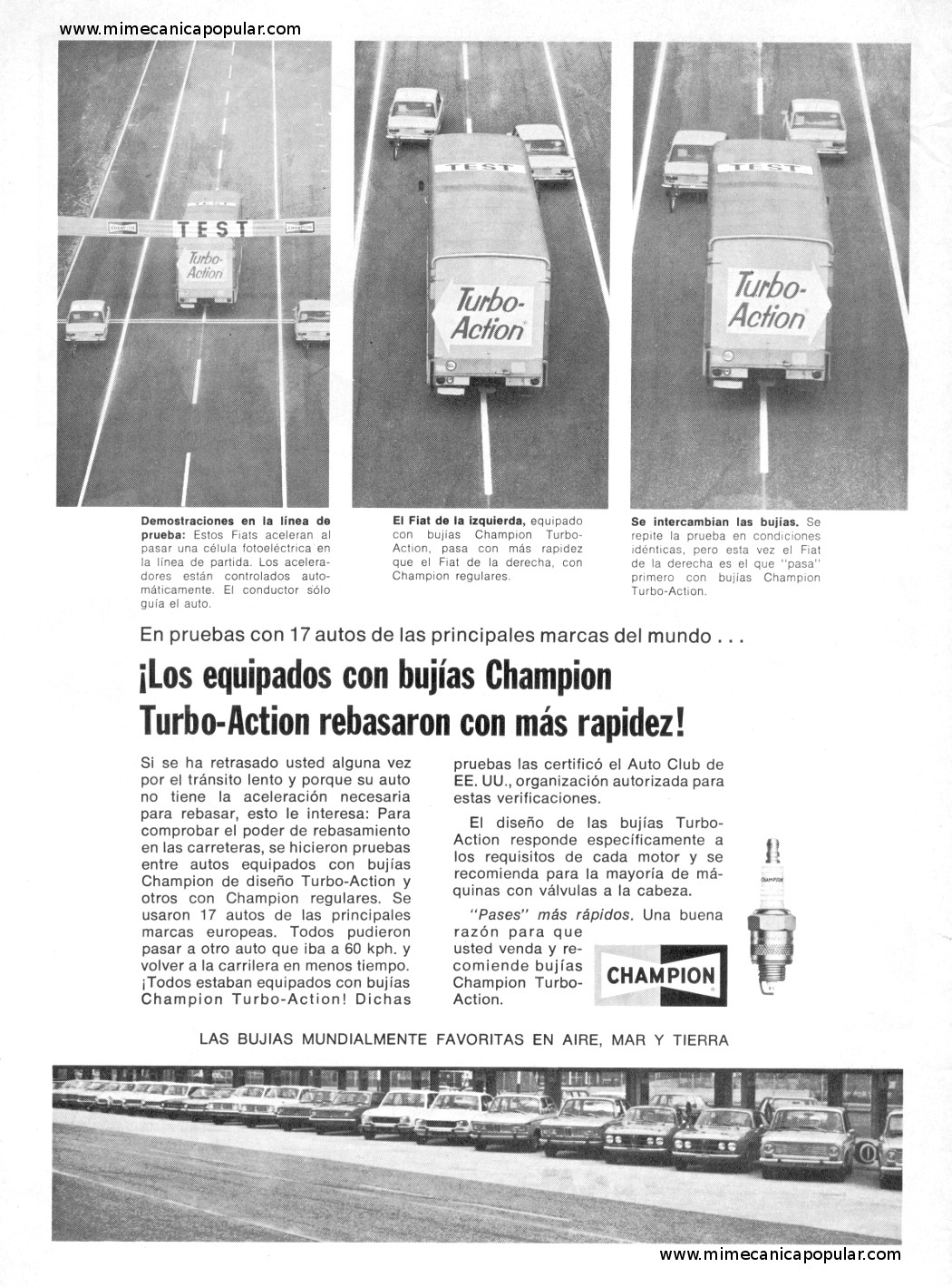 Publicidad - Bujías Champion - Abril 1970