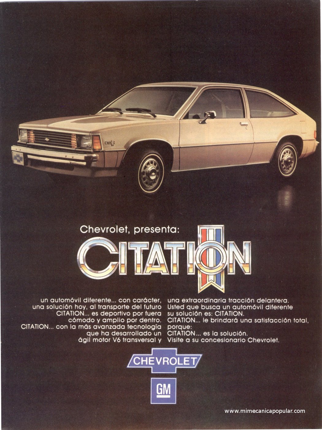 Publicidad - Chevrolet Citation - Diciembre 1982