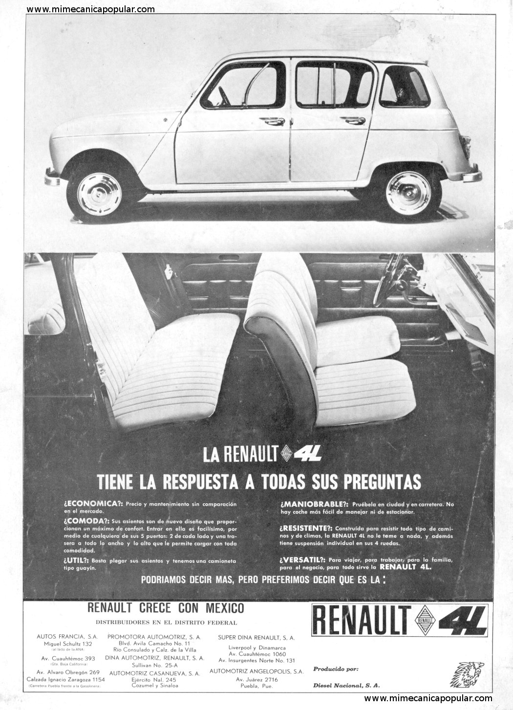 Publicidad - Renault 4L - Octubre 1967