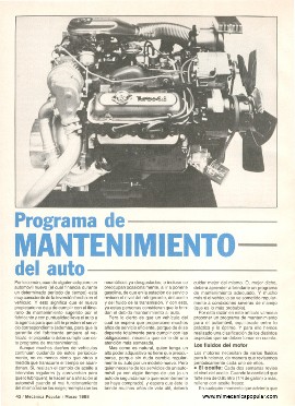 Programa de Mantenimiento del auto - Marzo 1988