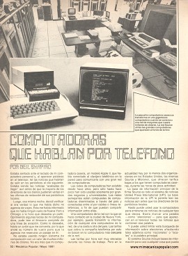 Computadoras que Hablan por Teléfono - Mayo 1981