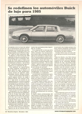 Se redefine los automóviles Buick de lujo para 1985 - Diciembre 1984