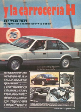 Los Autos Chrysler para 1985 - Diciembre 1984