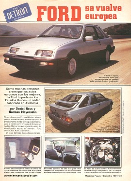 Los Autos Ford para 1985 - Diciembre 1984