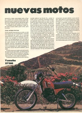 MP prueba las motos Yamaha XT550 y XT200 - Febrero 1983