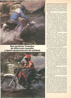 MP prueba las motos Yamaha XT550 y XT200 - Febrero 1983