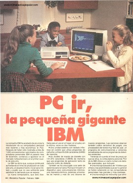 PC jr, la pequeña gigante IBM - Febrero 1984
