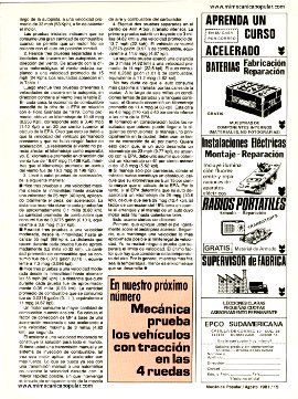 La verdad sobre el consumo de los autos - Agosto 1981