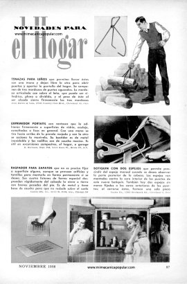 Novedades para el Hogar - Noviembre 1958