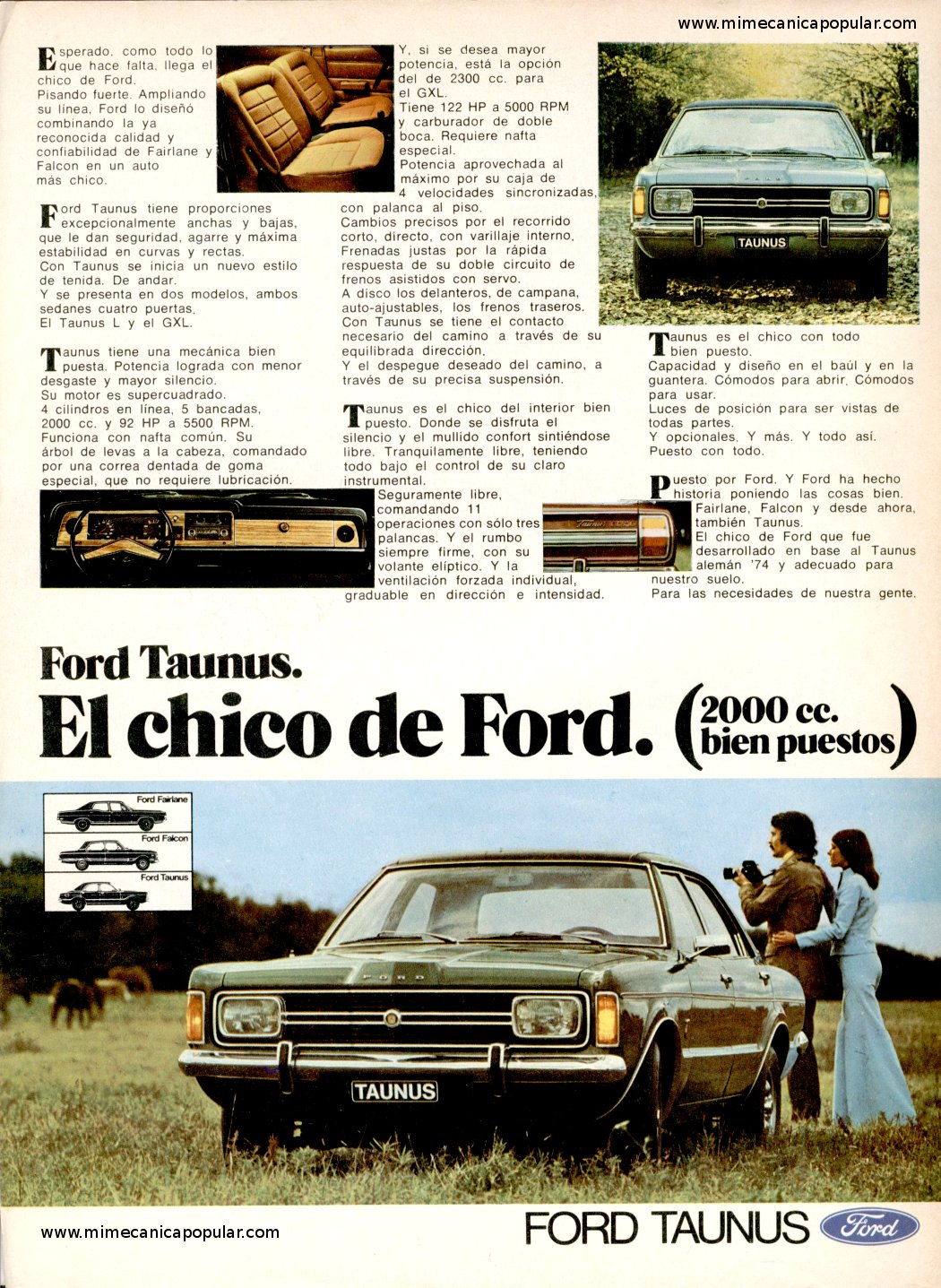 Publicidad - Ford Taunus - Diciembre 1974