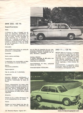 Autos de Alemania - Agosto 1971