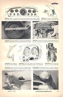 Lo nuevo en autos del 54 - Abril 1954