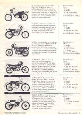 Motocicletas para todos los gustos y edades - Diciembre 1971