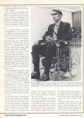Una silla de ruedas controlada con los ojos - Diciembre 1971