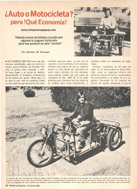 ¿Auto o Motocicleta? - Octubre 1974