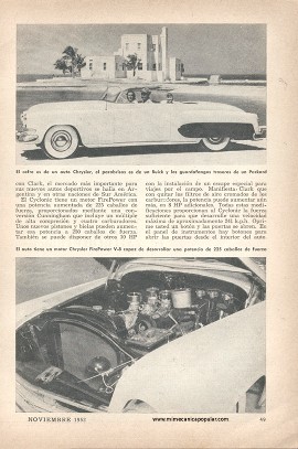 El Cyclonic -Espacioso Auto Deportivo - Noviembre 1952