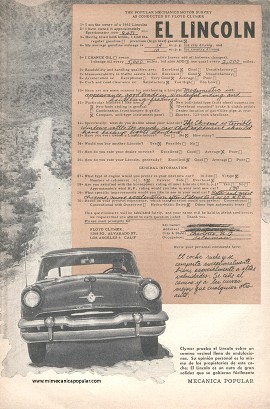 El Lincoln 1952 visto por sus dueños - Diciembre 1952