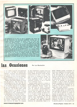 Los Televisores Portátiles de Octubre 1971
