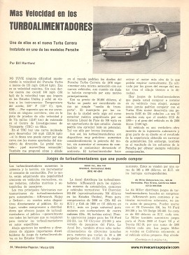 Más Velocidad en los Turboalimentadores - Marzo 1976