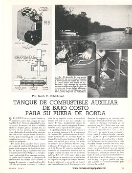 Tanque de combustible auxiliar de bajo costo para su fuera de borda - Julio 1963