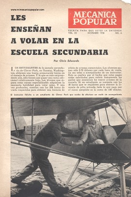 Les enseñan a volar en la secundaria - Diciembre 1958