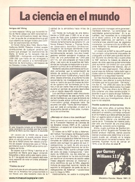 La ciencia en el mundo - Marzo 1981
