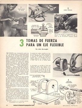 3 tomas de fuerza para un eje flexible - Julio 1964