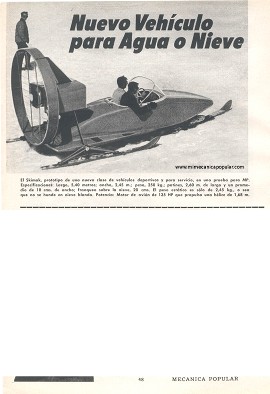 Vehículo para Agua o Nieve - Octubre 1960