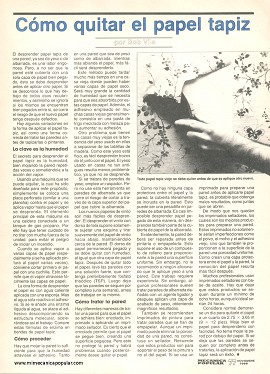 Cómo quitar el papel tapiz - Noviembre 1988