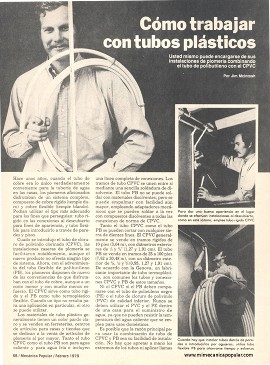Cómo trabajar con tubos plásticos - Febrero 1979