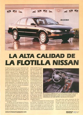 La Alta Calidad de la Flotilla Nissan - Enero 1995