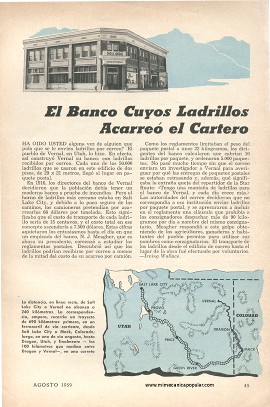 El Banco Cuyos Ladrillos Acarreó el Cartero - Agosto 1959