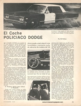 El Coche Policiaco Dodge -Diciembre 1965